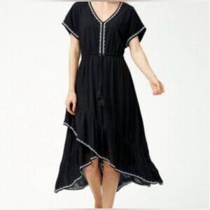 Tommy Bahama Crinkle Rayon Tiered Dress SM NWT PTP 21”